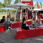 FestiFloor bij de martini area op het meest duurzame festival ter wereld